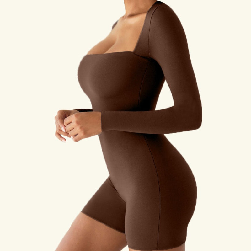 Slim Fit Long Sleeve Sports Romper