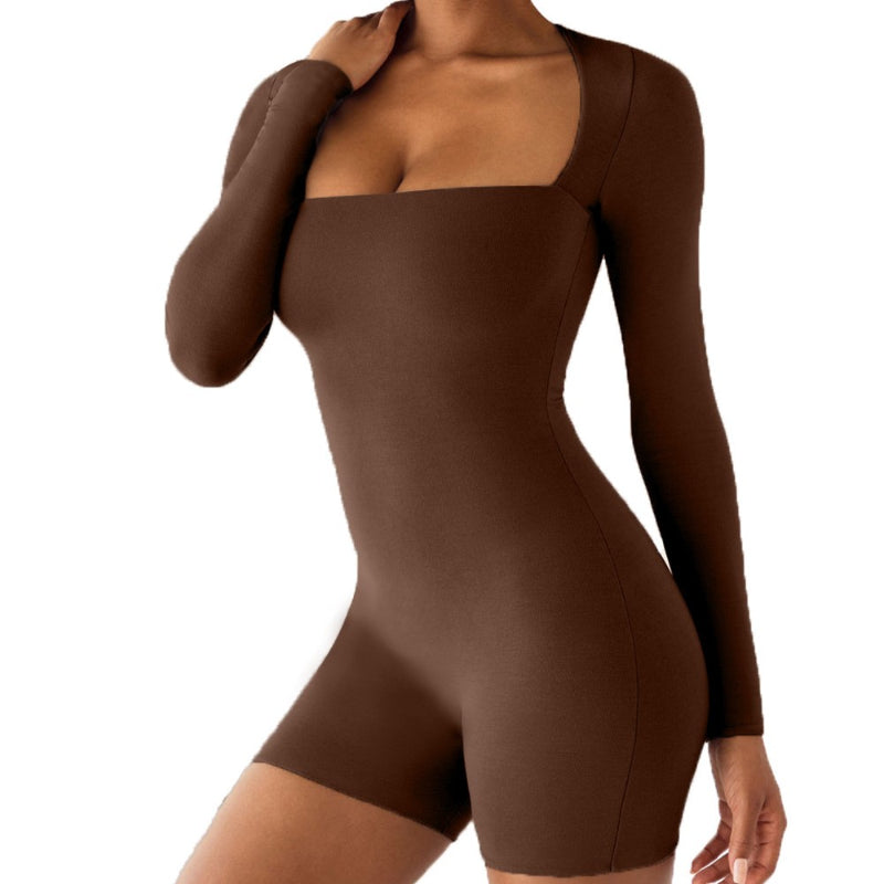 Slim Fit Long Sleeve Sports Romper