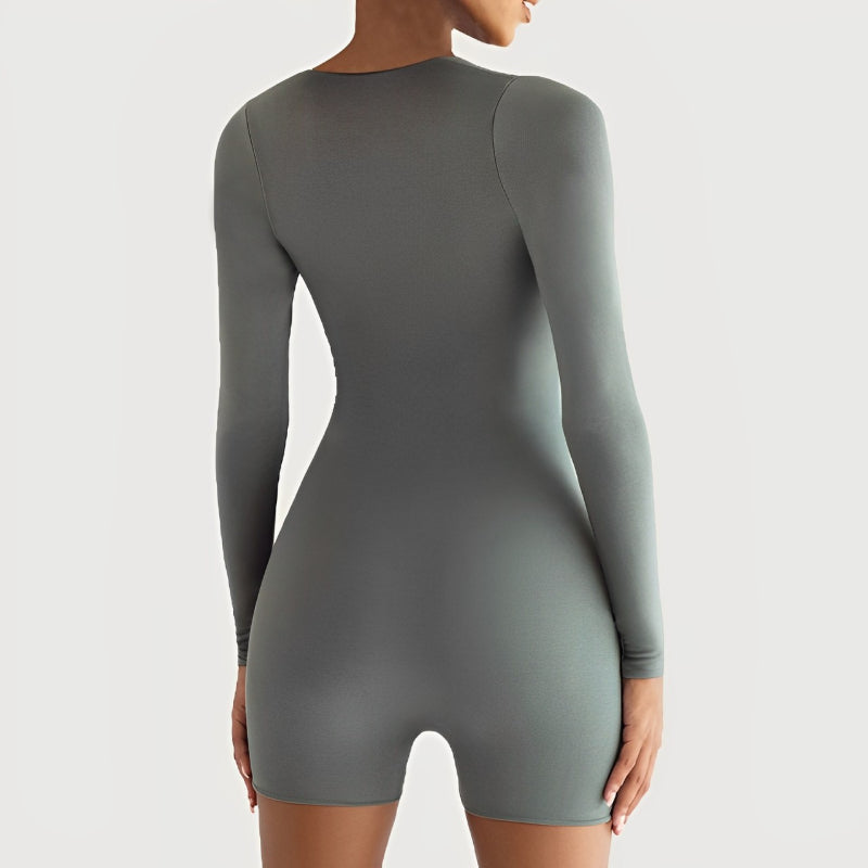 Slim Fit Long Sleeve Sports Romper