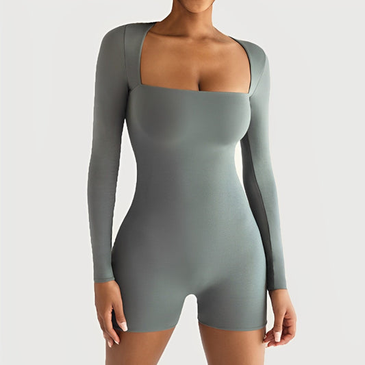 Slim Fit Long Sleeve Sports Romper