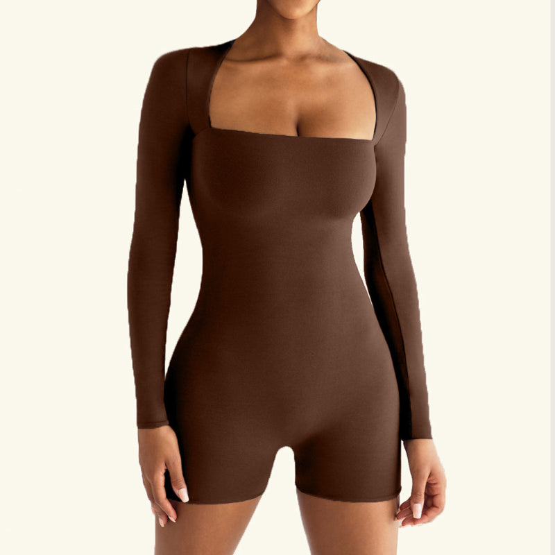 Slim Fit Long Sleeve Sports Romper