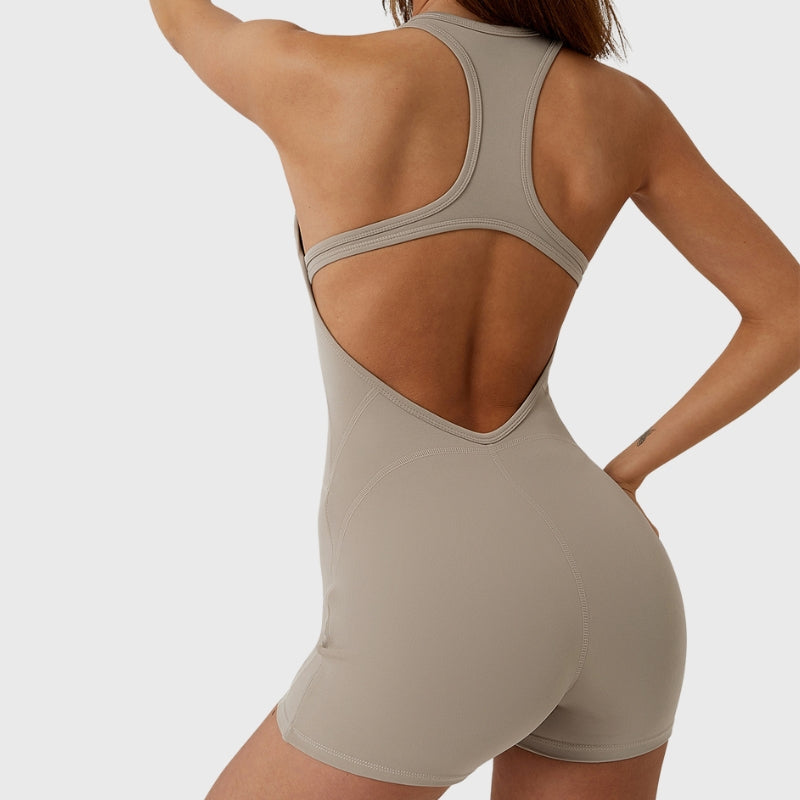 Sporty Cutout Breathable Yoga Romper