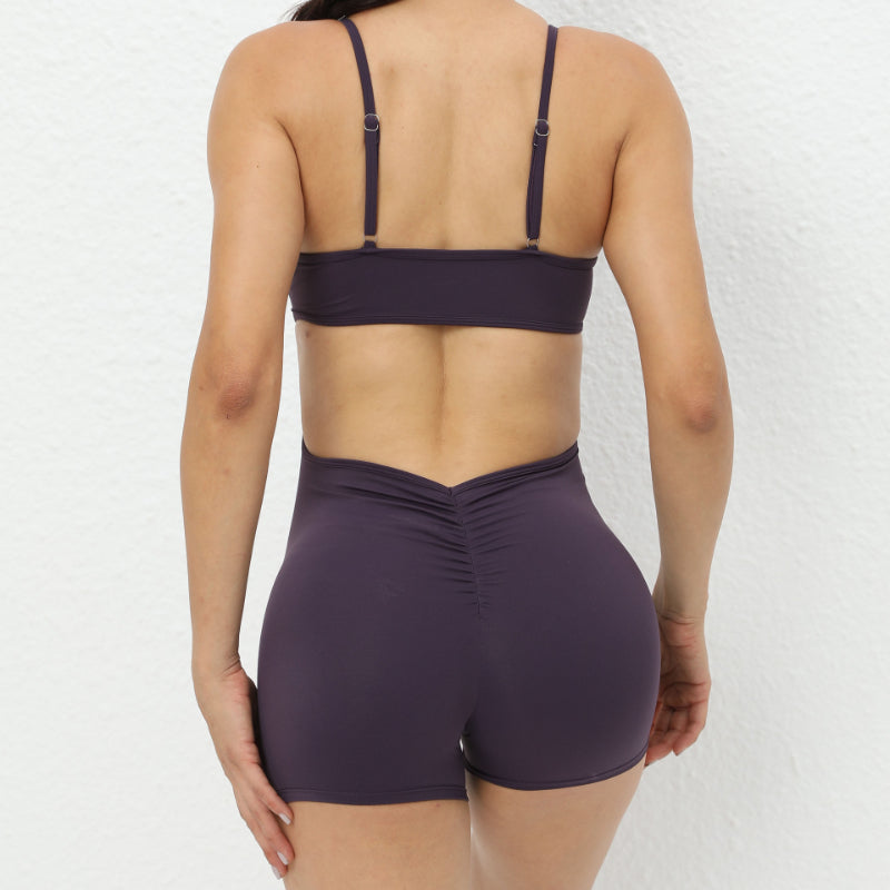 Sporty High Elastic Cutout Fitness Romper