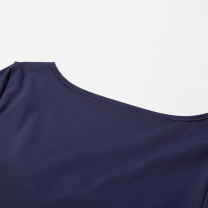 Sporty Long Sleeve Square Collar Jumpsuit