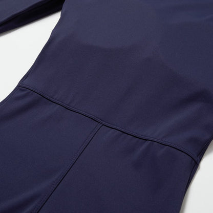 Sporty Long Sleeve Square Collar Jumpsuit