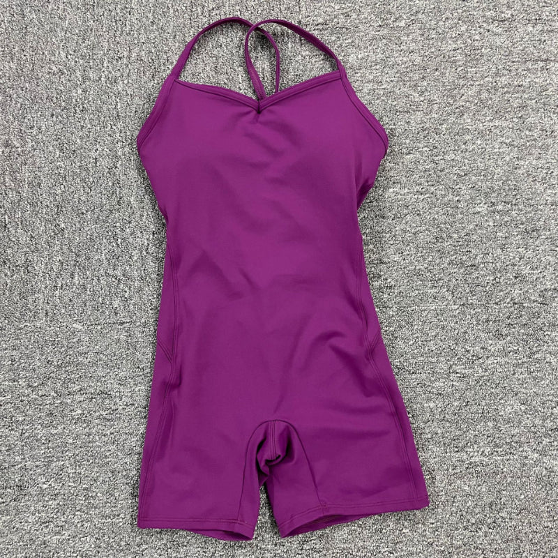 Sporty Strap Cutout Rompers