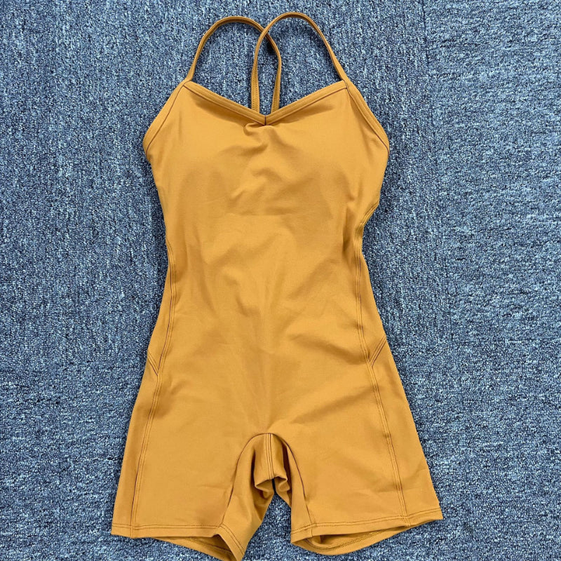 Sporty Strap Cutout Rompers