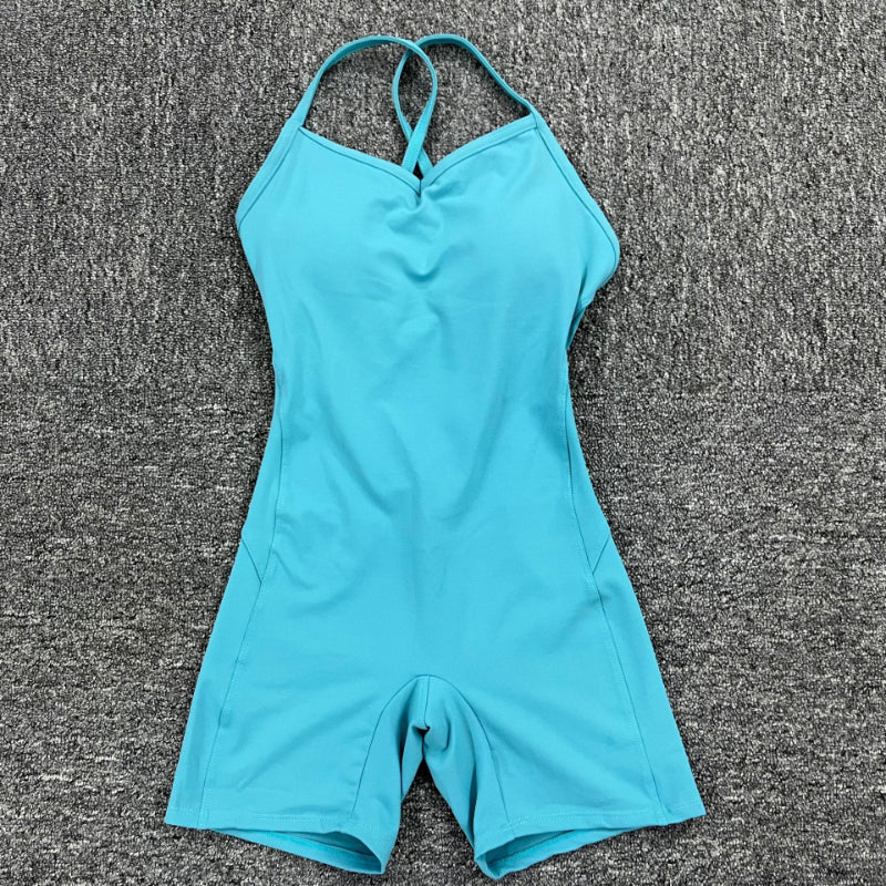 Sporty Strap Cutout Rompers