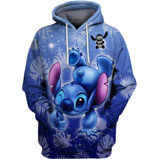 Stitch Pattern Casual Hoodie