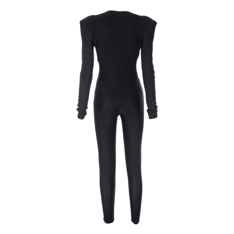 Stylish Long Sleeve High Lifting Jumpsuit