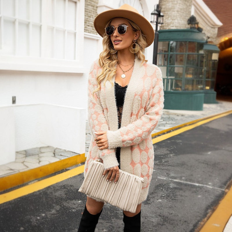 Stylish Oversized Fur Knit Sweater Cardigan