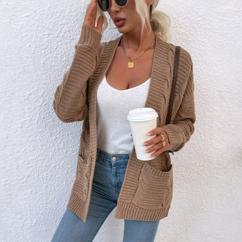 Stylish Pocket Knit Cardigan