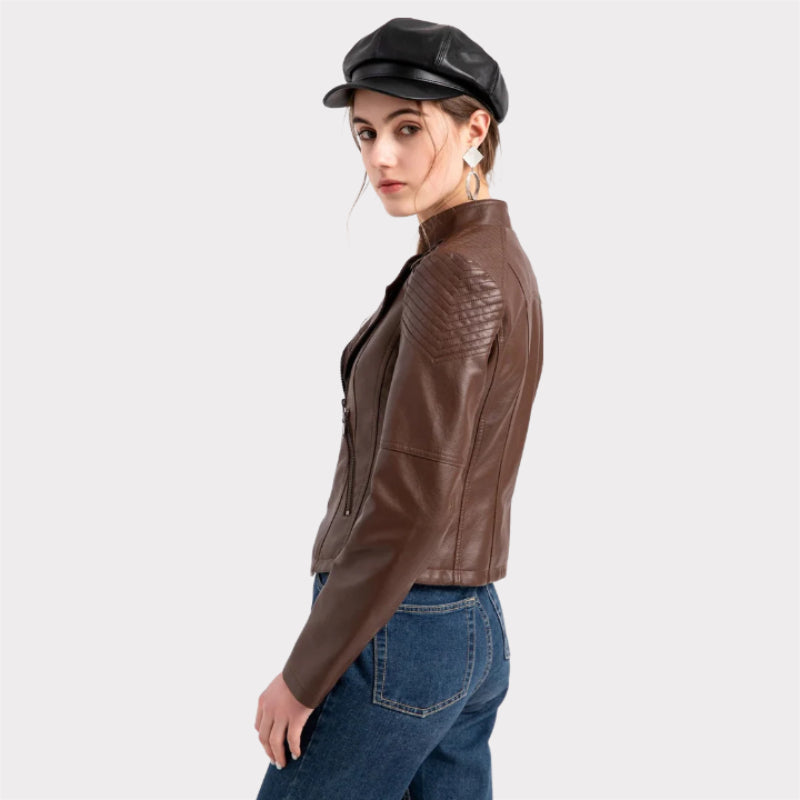 Stylish Short Leather Jacket