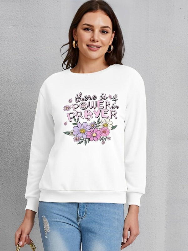 THERE IS POWER PRAYER Printed Sweatshirt