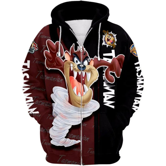 Tasmanian Devil Zip Up Hoodie