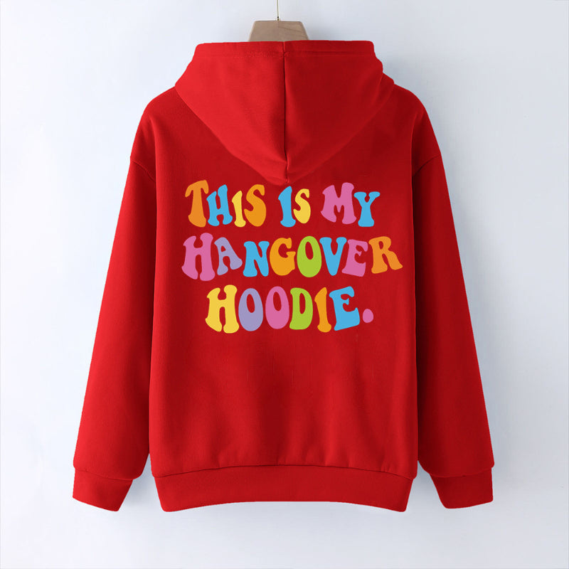 Lässiger Kapuzenpullover mit Aufdruck „This Is My Hangover“.