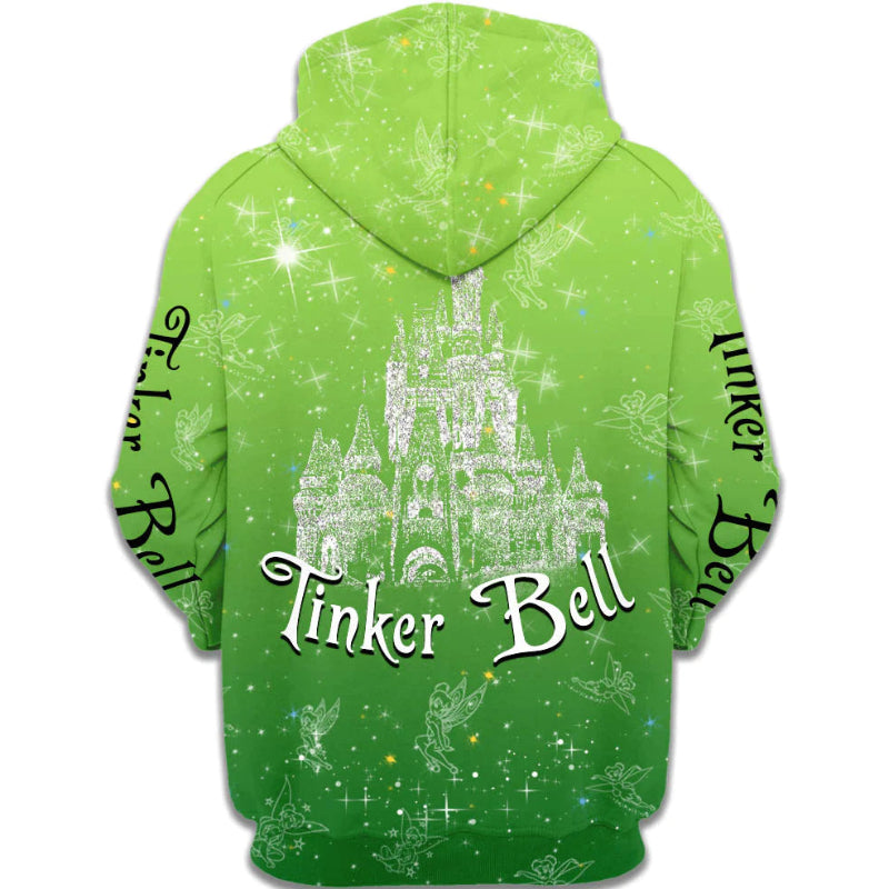 Tinker Bell Casual Zip Up Hoodie