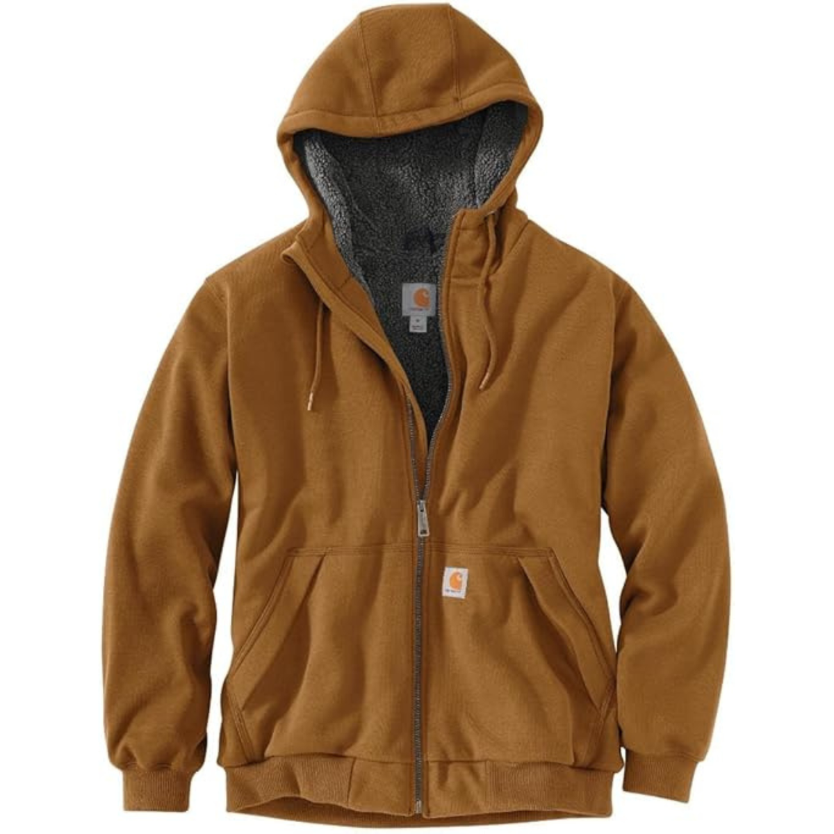 Rain Defender Sherpa Lined Full Zip Hoodies With Midweight Warmth For Men