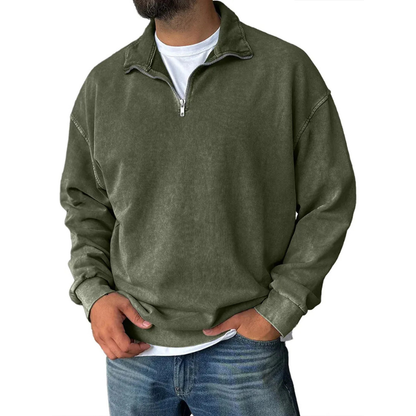 Casual Half Zip Collar Sweatshirt