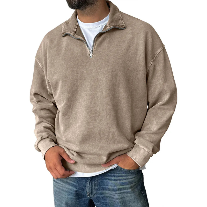 Casual Half Zip Collar Sweatshirt