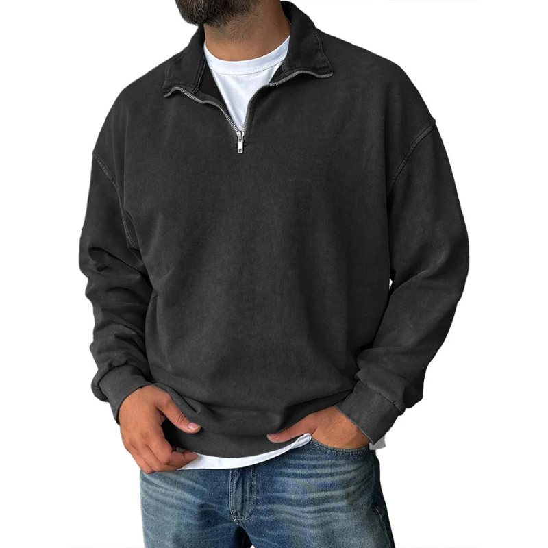 Casual Half Zip Collar Sweatshirt
