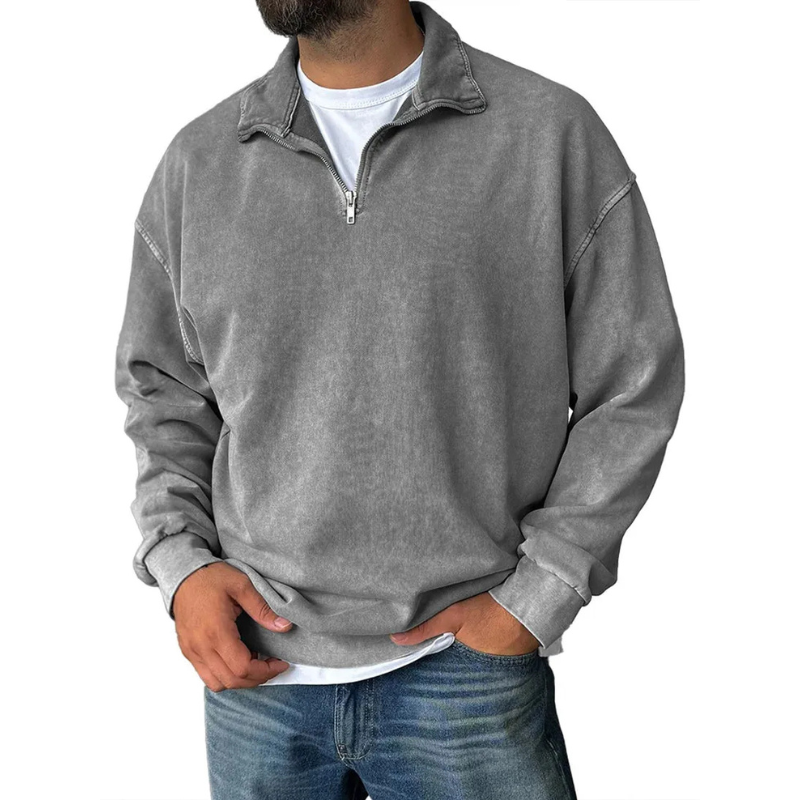 Casual Half Zip Collar Sweatshirt