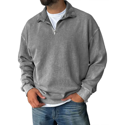 Casual Half Zip Collar Sweatshirt
