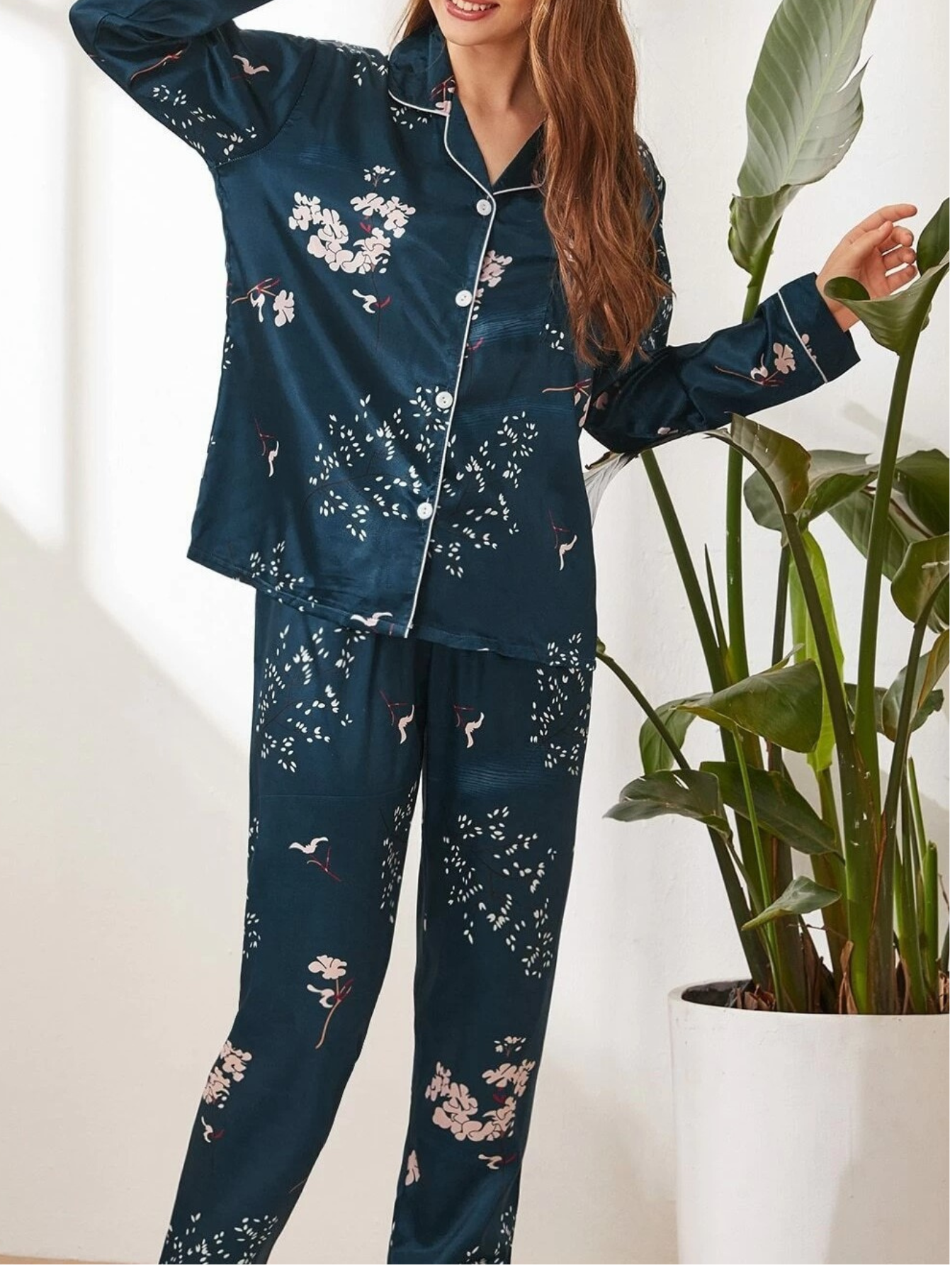 Long Sleeve Home Wear Pajamas Suit