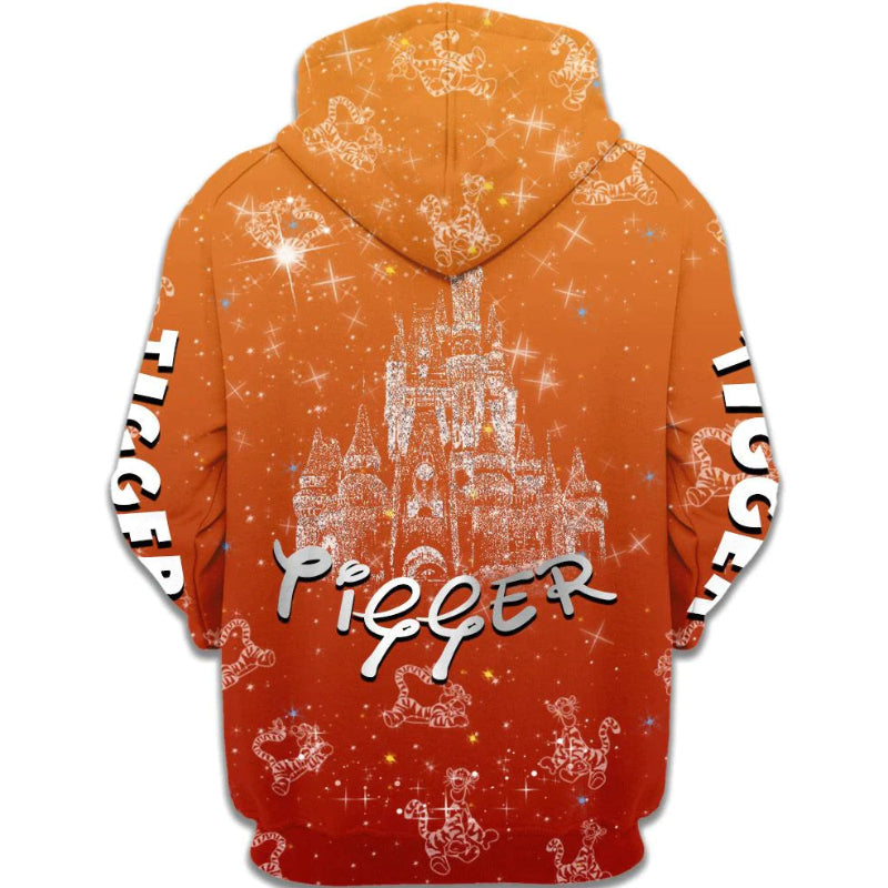 Vibrant Tigger Zip Up Hoodie