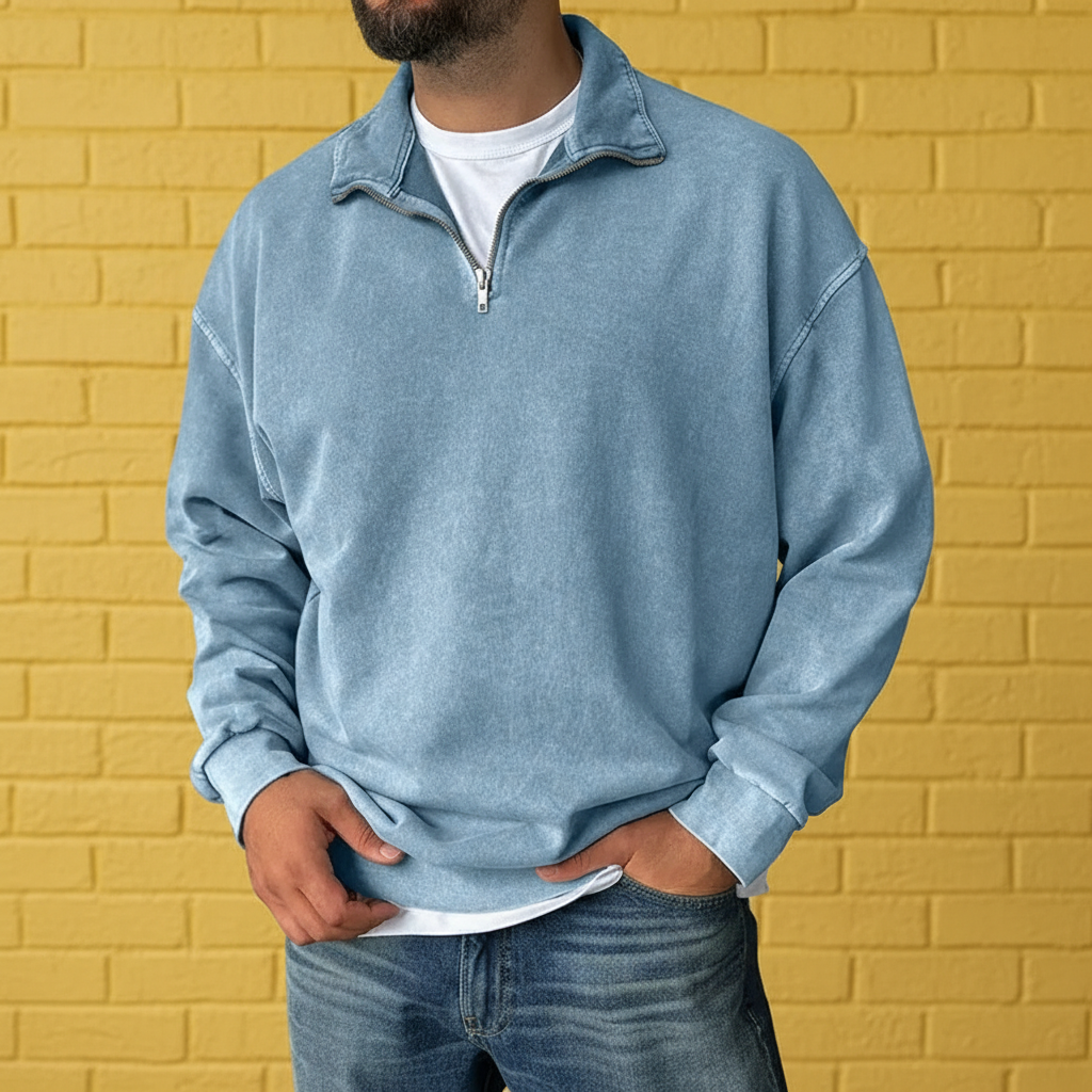 Soft Knit Half Zip Sweatshirt