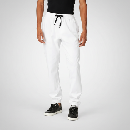 Twill Jogger Pants With Stretch Comfort And Ribbed Hem For Men