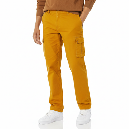 Straight Fit Stretch Cargo Pants For Men
