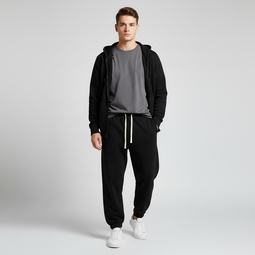Regular Fit Casual Sweatpants With Pocket Design For Men