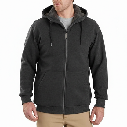 Rain Defender Sherpa Lined Full Zip Hoodies With Midweight Warmth For Men