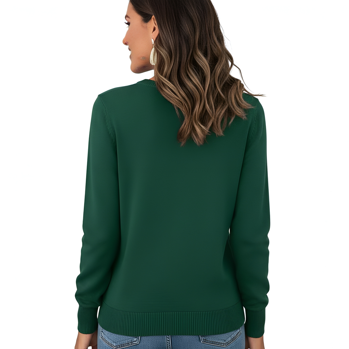 Lightweight Long Sleeve Pullover Sweater For Women