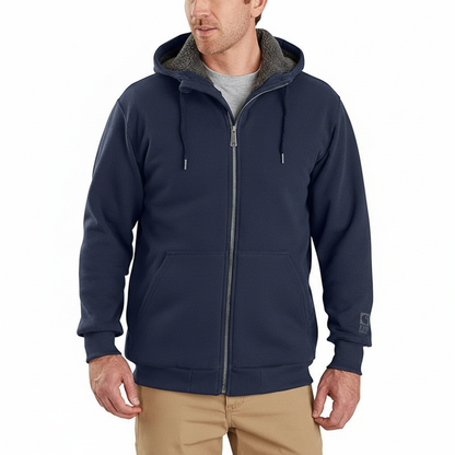 Rain Defender Sherpa Lined Full Zip Hoodies With Midweight Warmth For Men