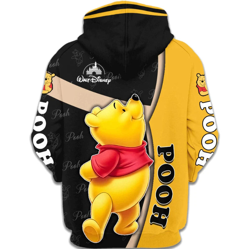 Winnie The Pooh Printed Zip Up Hoodie