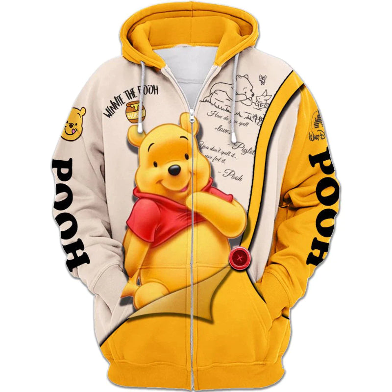 Winnie The Pooh Zip Up Hoodie