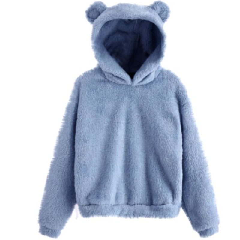 Winter Fluffy Rabbit Style Hoodie