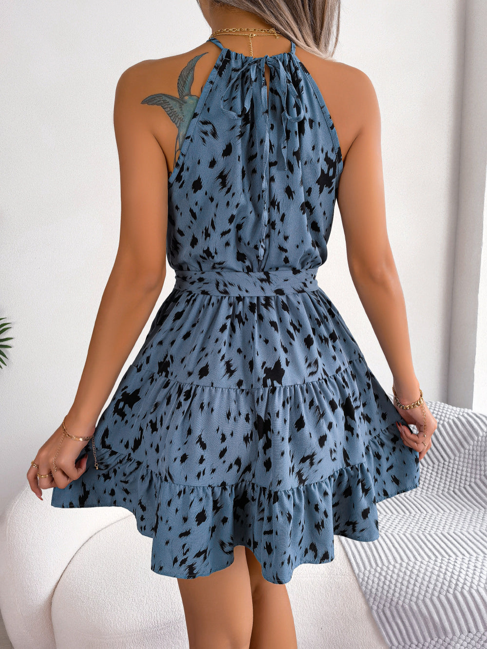 Women Summer Leopard Beach Dress