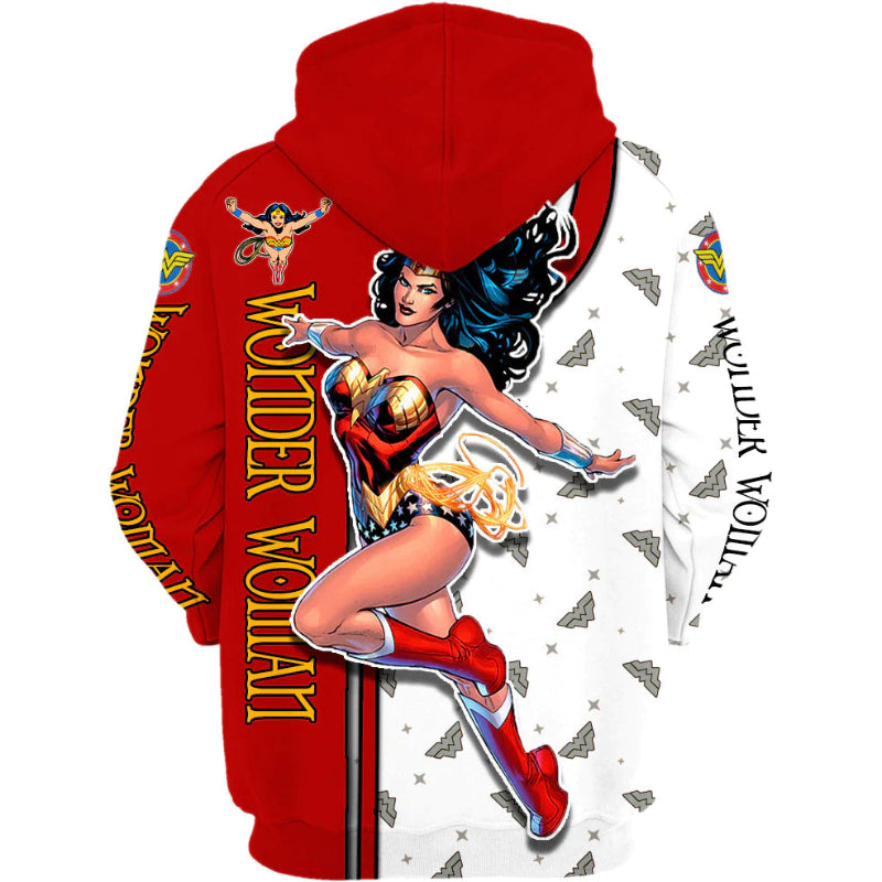 Wonder Woman Superhero Zip Up Hoodie