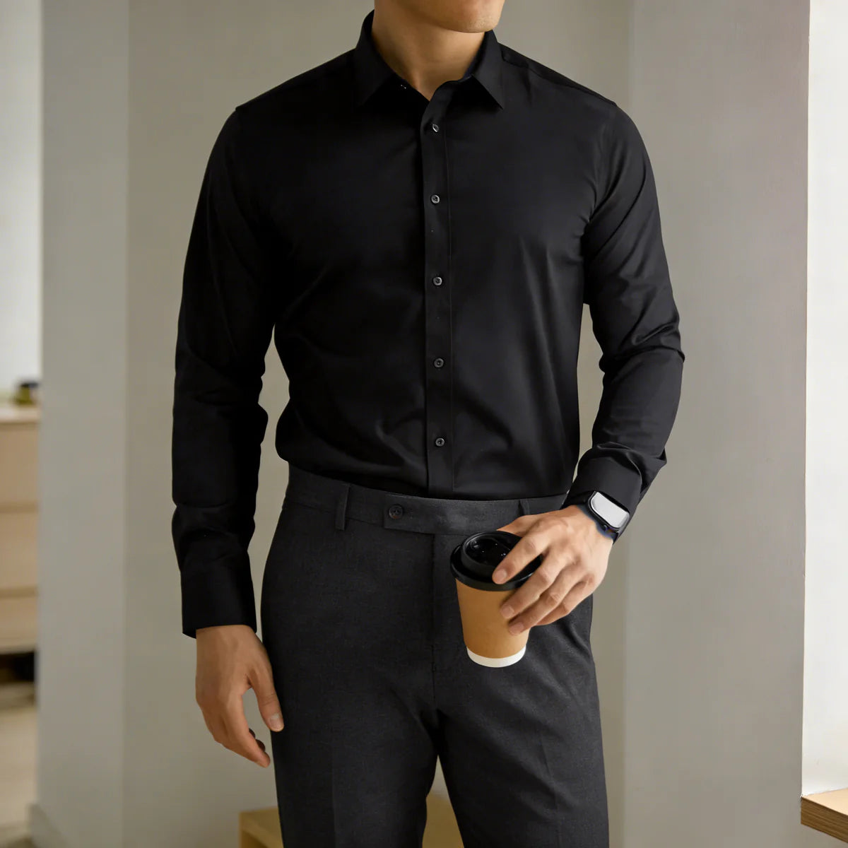 4 Way Stretch Non Iron Business Casual Performance Dress Shirt