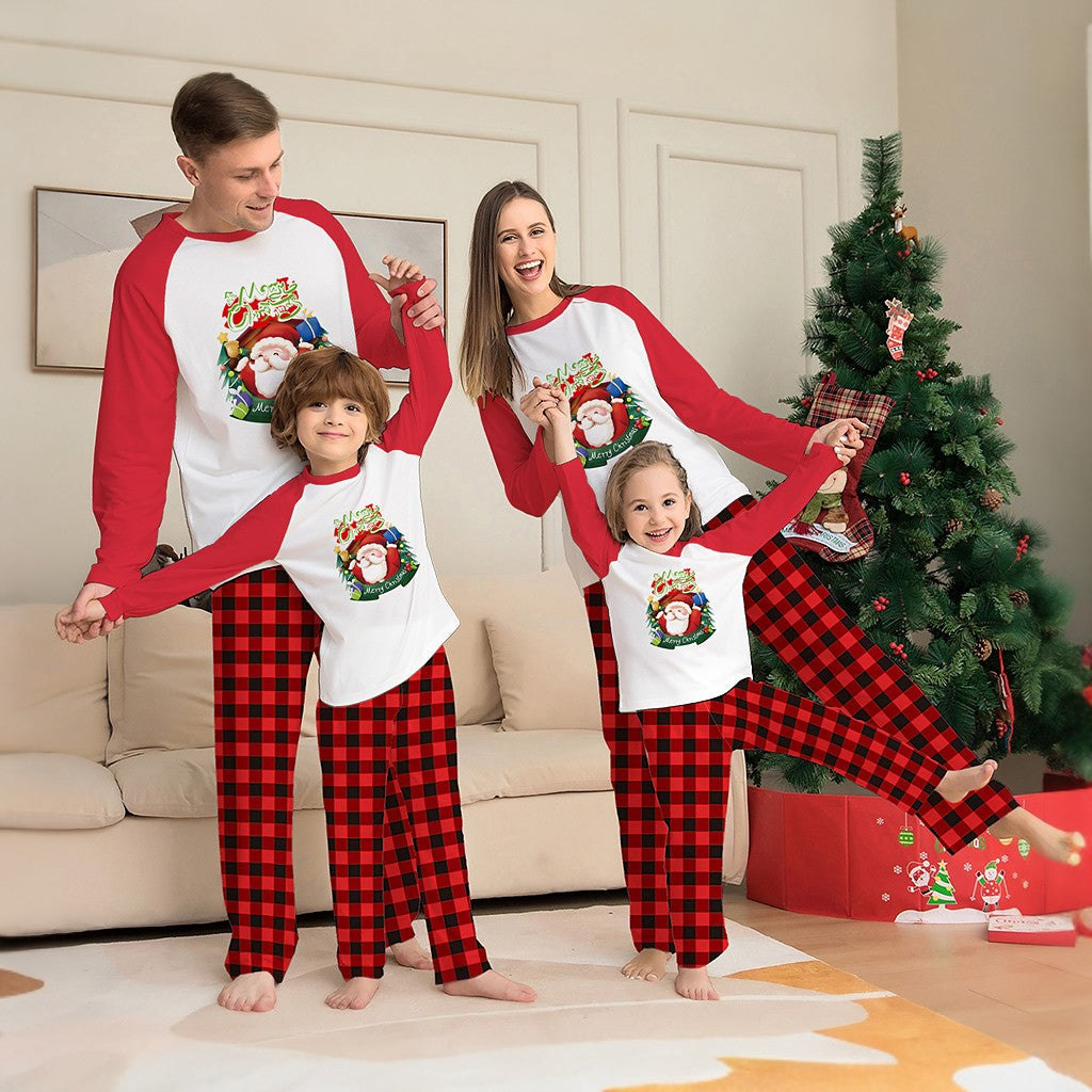 Ensemble de pyjama assorti pour la famille imprimé Père Noël Joyeux Noël