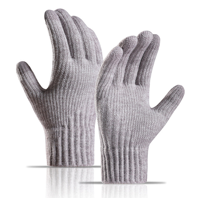 Gants tricotés rembourrés doublés de polaire d'hiver