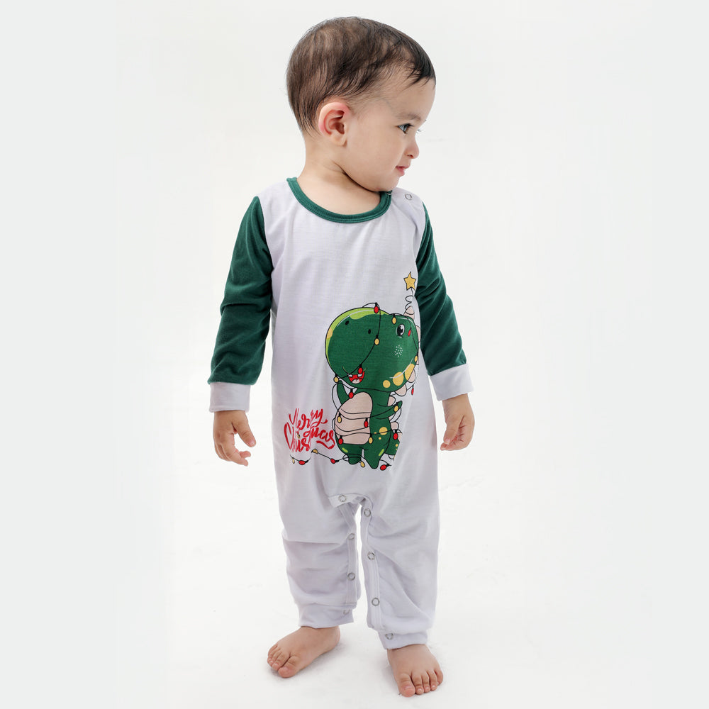 Dino And Dog Printed Christmas Family Matching Pajamas Set