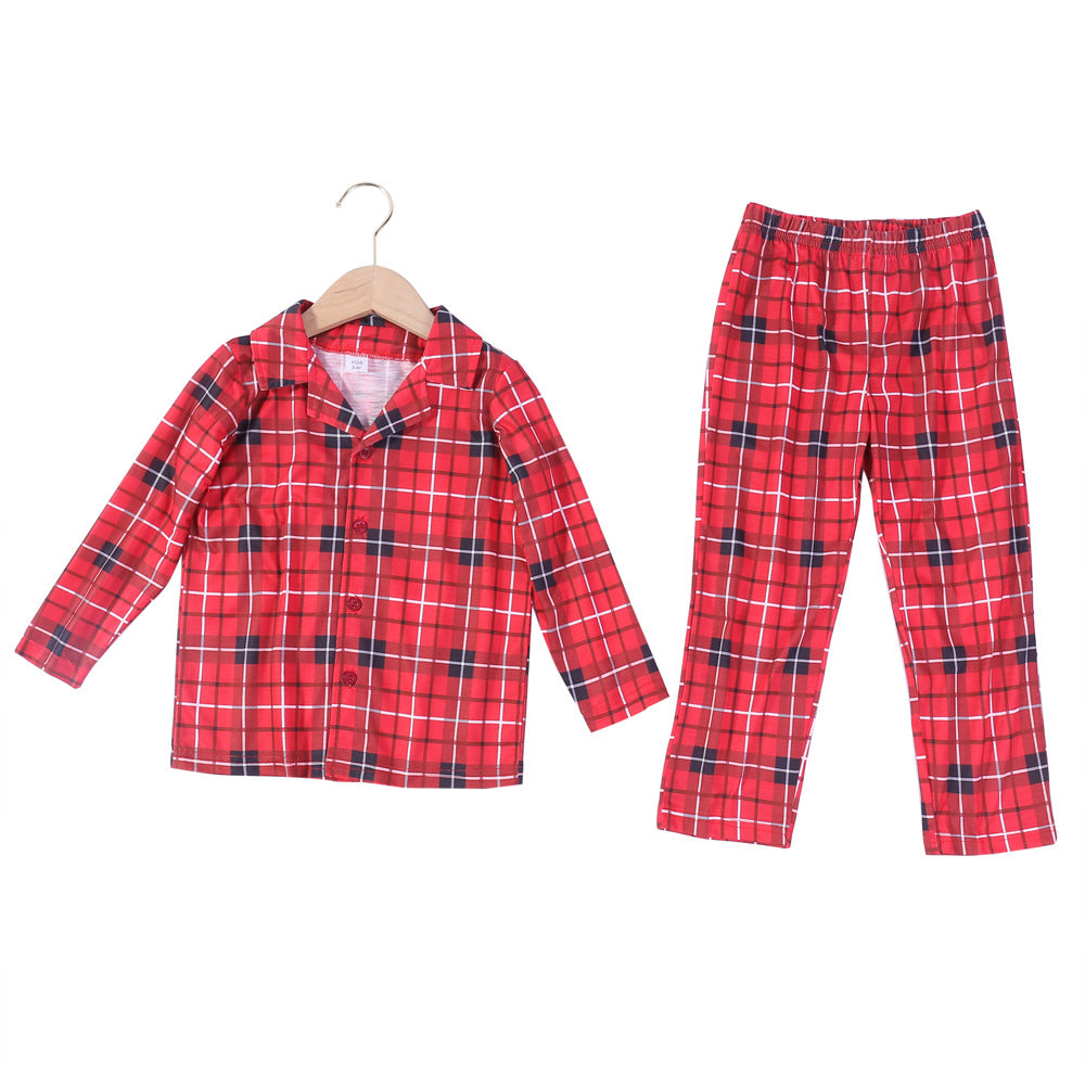 Christmas Plaid Pattern Family Matching Pajama Set