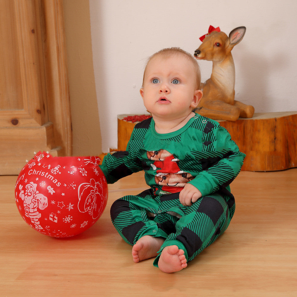 Ensemble de pyjama assorti pour la famille imprimé chiot Père Noël de Noël