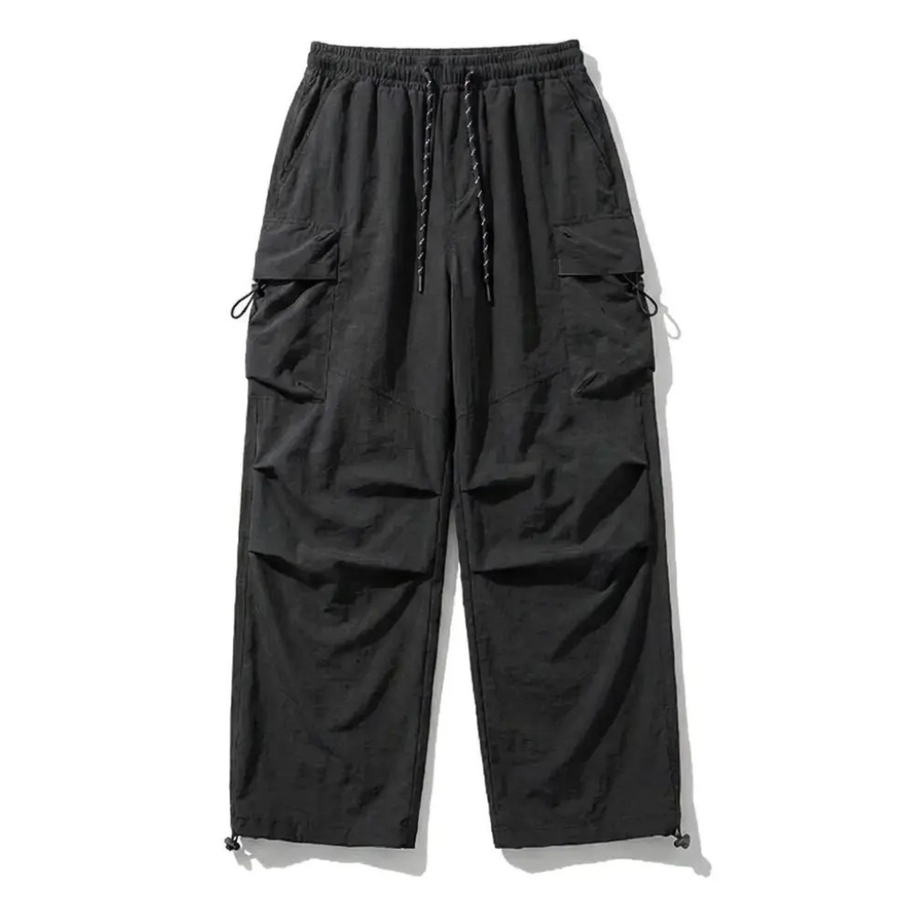 Streetwear Baggy Fit Cargo Trousers With Pockets