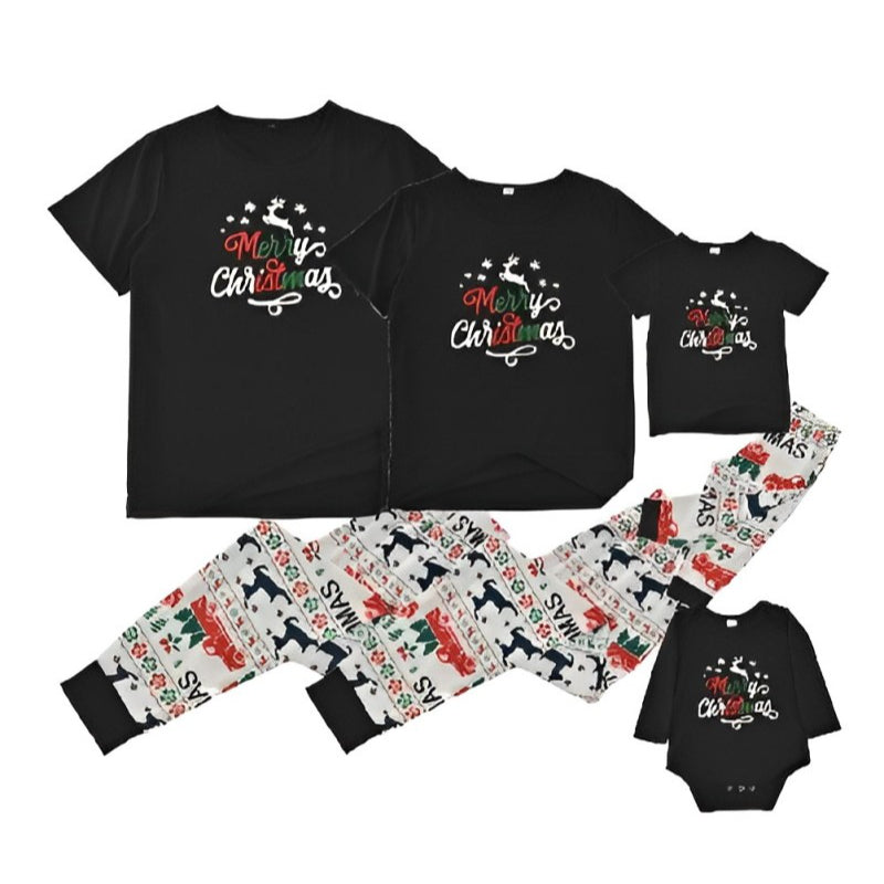 Merry Christmas Printed Family Matching Pajamas Set