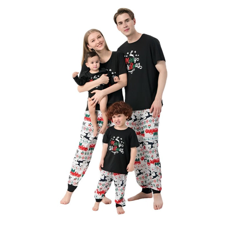 Ensemble de pyjama assorti familial imprimé joyeux Noël